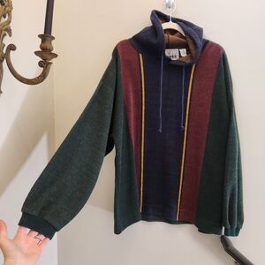 Vtg 90s Y2k Pazzo Hoodie Mens XL Striped Colorblock Pullover Grunge Skater Boy